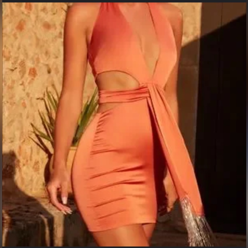 NEW Oh Polly Satin Mini Dress